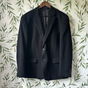 Club Room Wool/Silk/Cashmere Blazer. Black. 44R.